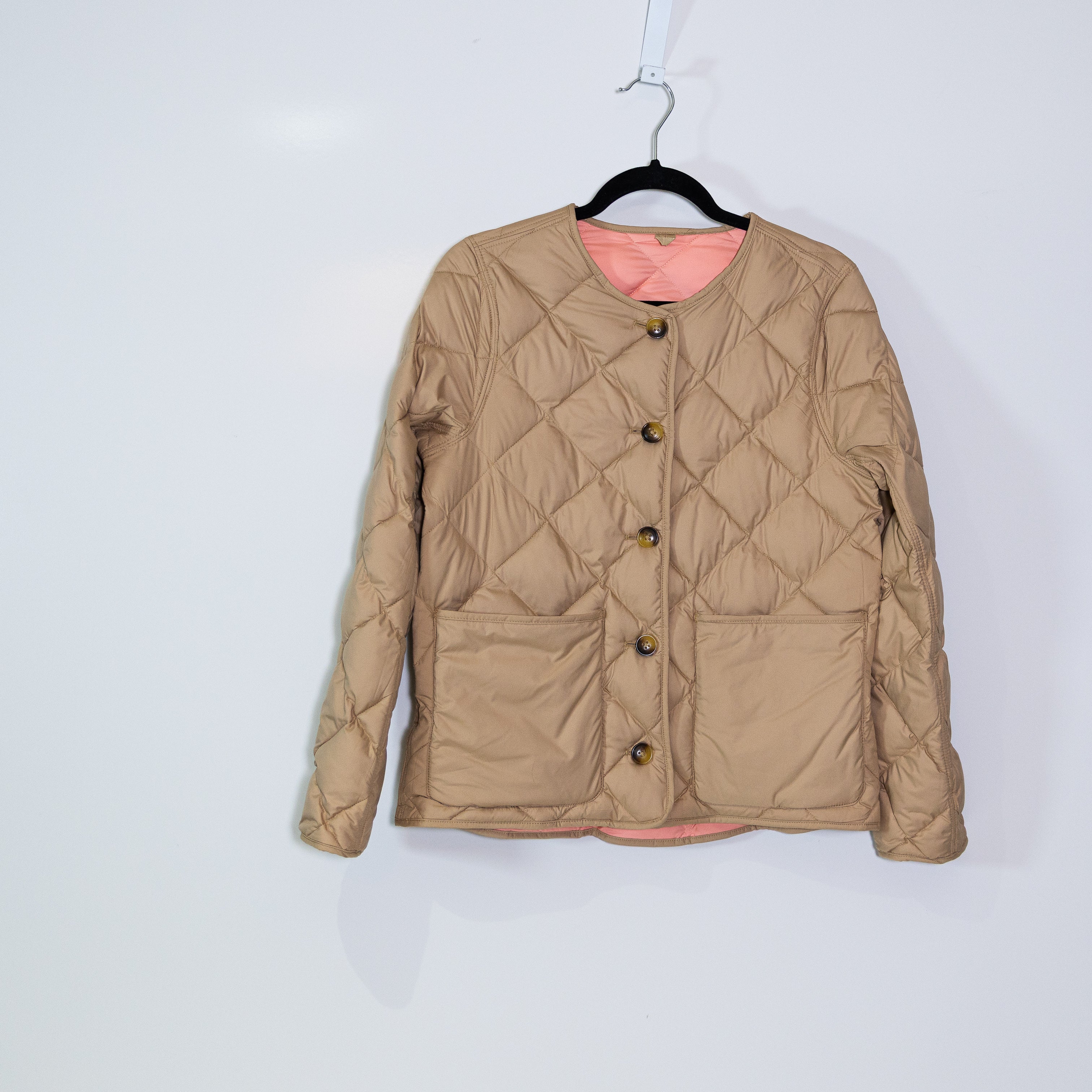 Vineyard Vines Women's Reversible Quilted Collarless Button Front Jacket Small
