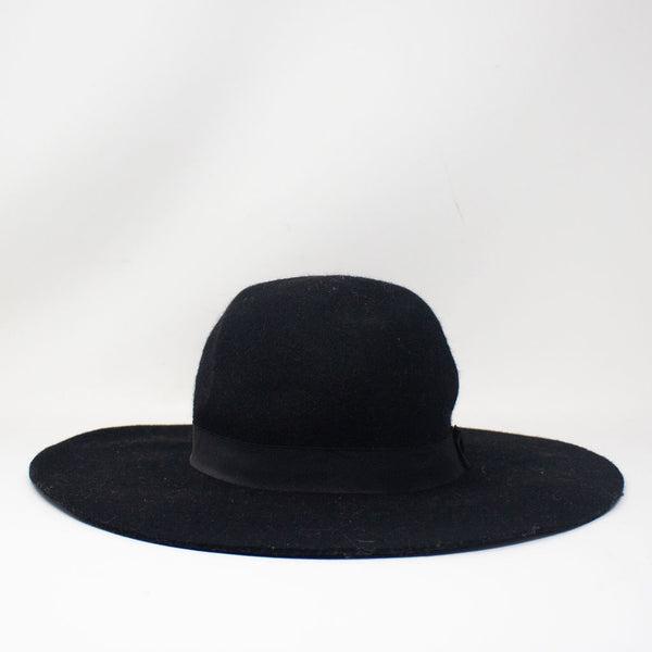 NEW Hat Attack Glam Wool Oversize Brim Soot Black Noir