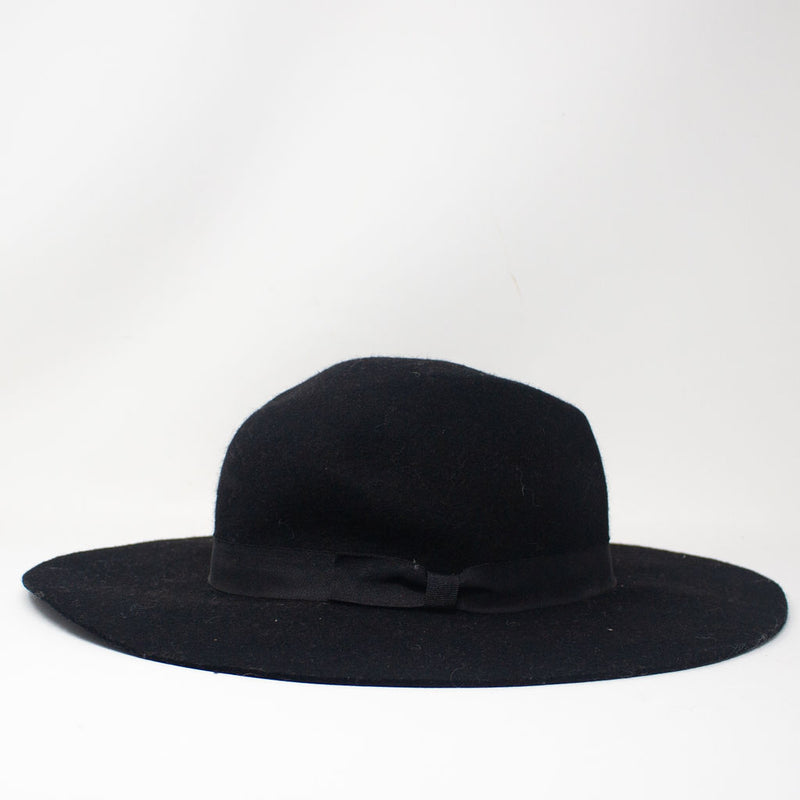 NEW Hat Attack Glam Wool Oversize Brim Soot Black Noir