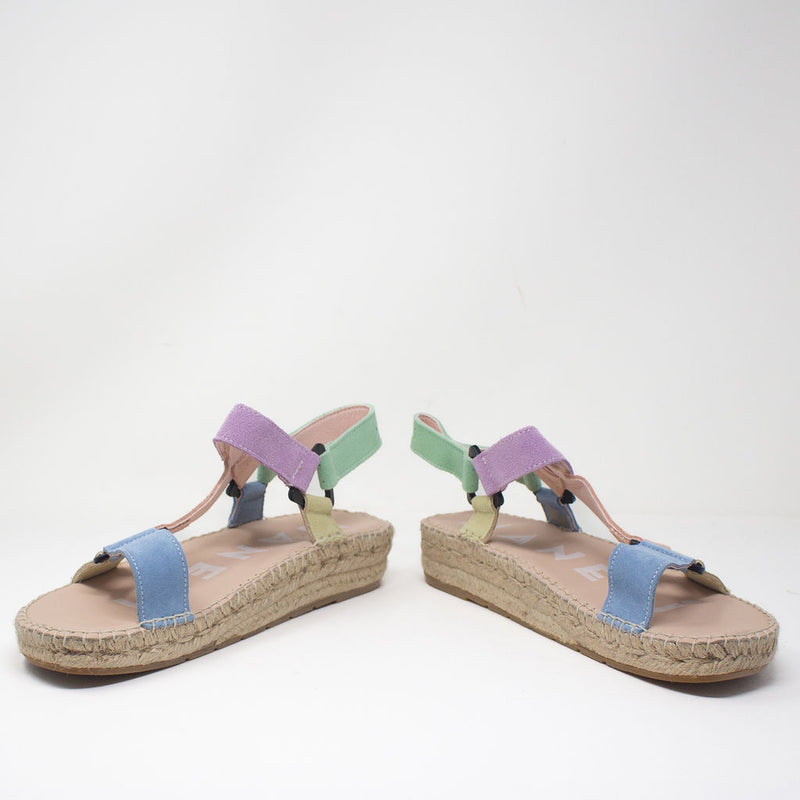 NEW Manebi Suede Hiking Sandals Open Toe Venice Lilac Rose Placid Blue Green 9