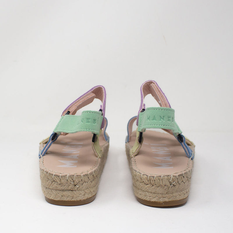NEW Manebi Suede Hiking Sandals Open Toe Venice Lilac Rose Placid Blue Green 9