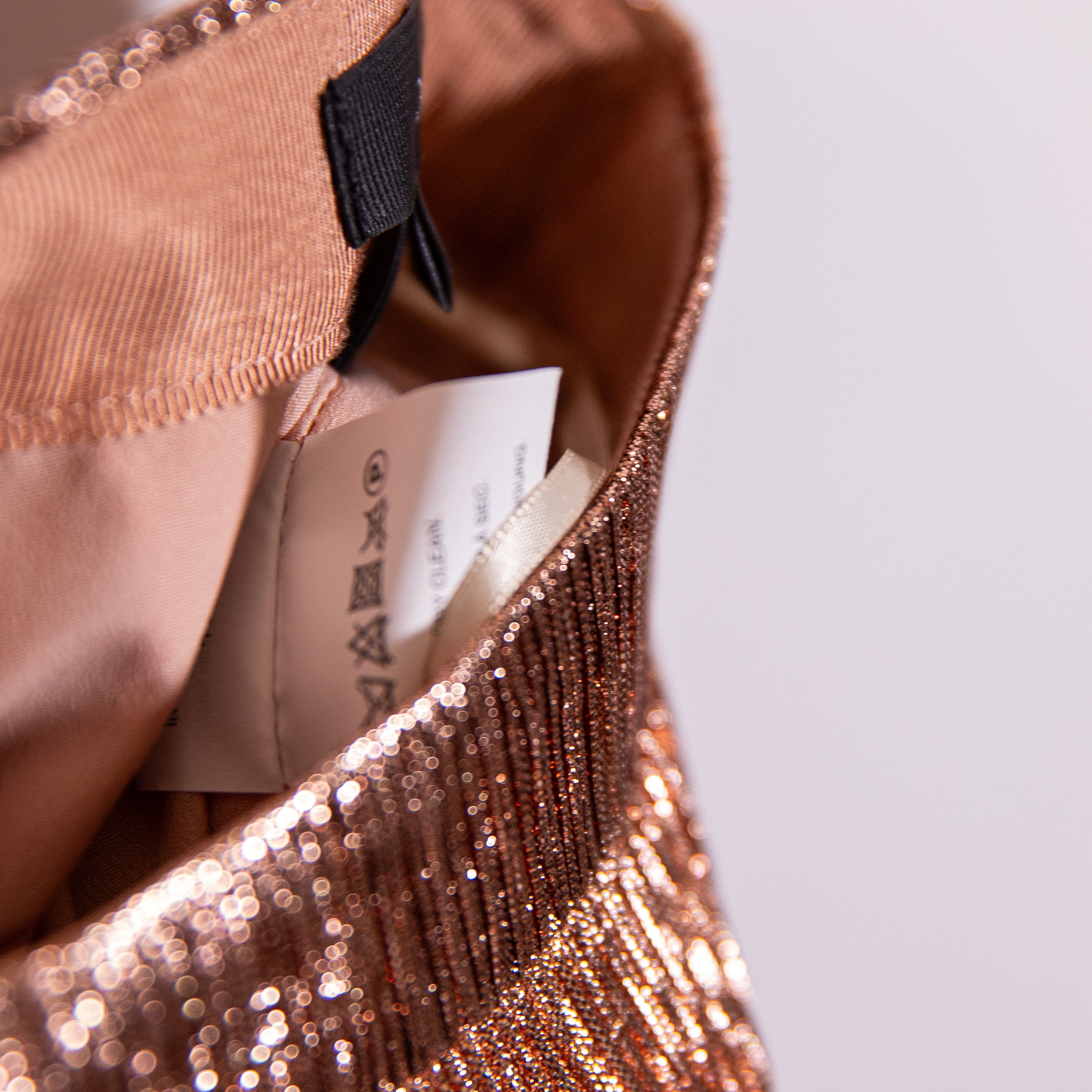 J. Crew Collection Rose Gold Metallic Sparkle Pleated Fluted Ruffle Skirt 000