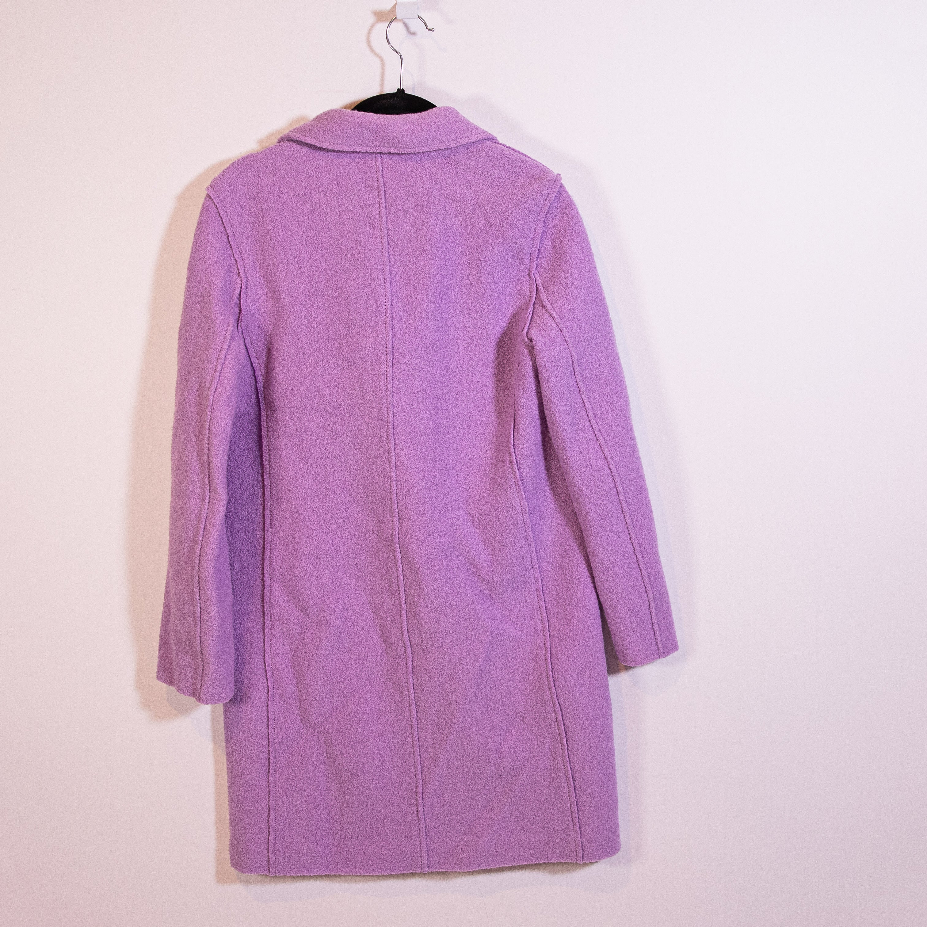 J. Crew Daphne Italian Boiled Wool Double Breasted Topcoat Peacoat Jacket Purple