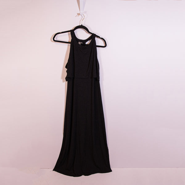 Sweaty Betty Holistic Modal Blend Racerback Sleeveless Maxi Dress Solid Black L