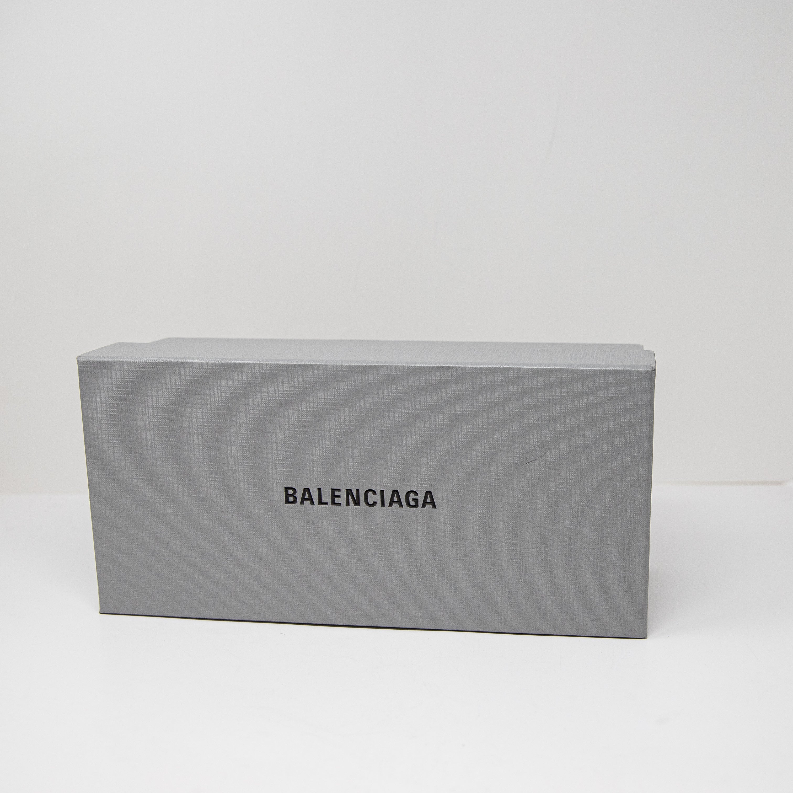 Balenciaga Cagole Studded Embellished Genuine Leather Pointed Toe Heels Mules 9