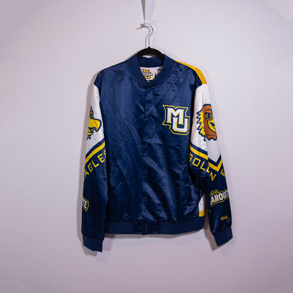 NEW Chalk Line Marquette University Golden Eagles Graphic Print Satin Jacket L
