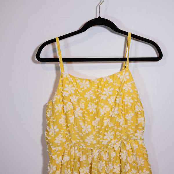 Maeve Anthropologie Rhonda Textured Floral Flower Tiered Pullover Midi Dress 12