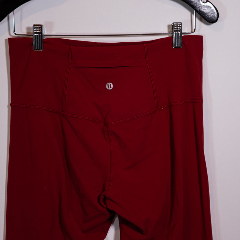 Lululemon Women's Align High Rise Athletic Work Out Crop Leggings Merlot Red 12
