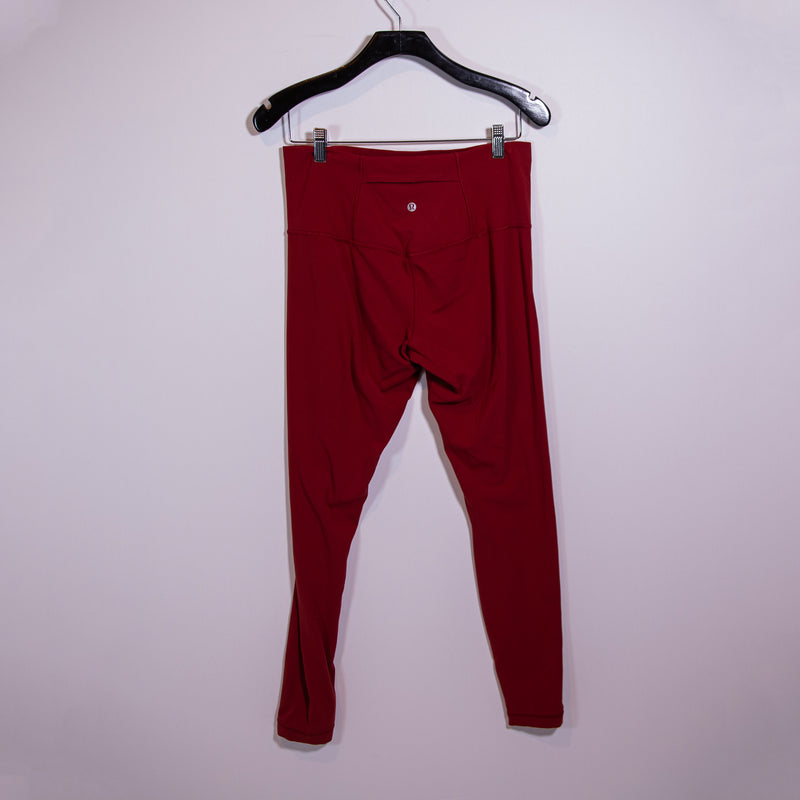 Lululemon Women's Align High Rise Athletic Work Out Crop Leggings Merlot Red 12