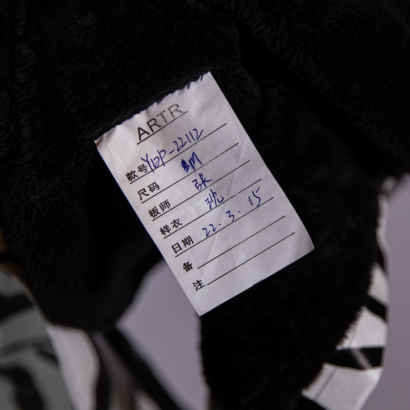 Boutique Faux Vegan Leather Fur Trim Zebra Animal Print Pattern Trench Coat S