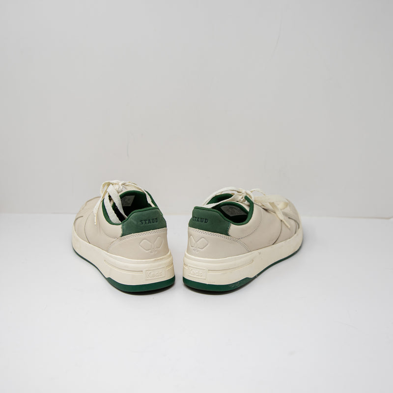 Staud x Keds The Court Leather Low Top Lace Pickleball Tennis Sneakers White 9