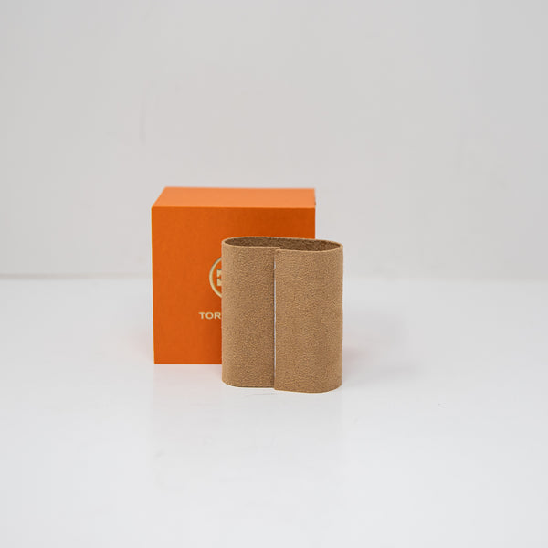 Tory Burch Orange Gold Logo Embossed Watch Jewelry Trinket Storage Organization