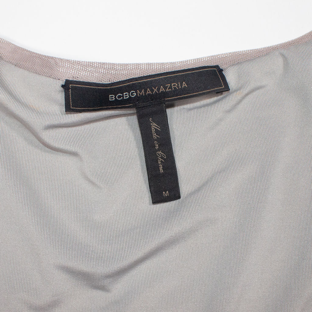 BCBGMaxAzria Morris Allover Silver Sequin Sparkle Embellished Bodycon Mini Dress