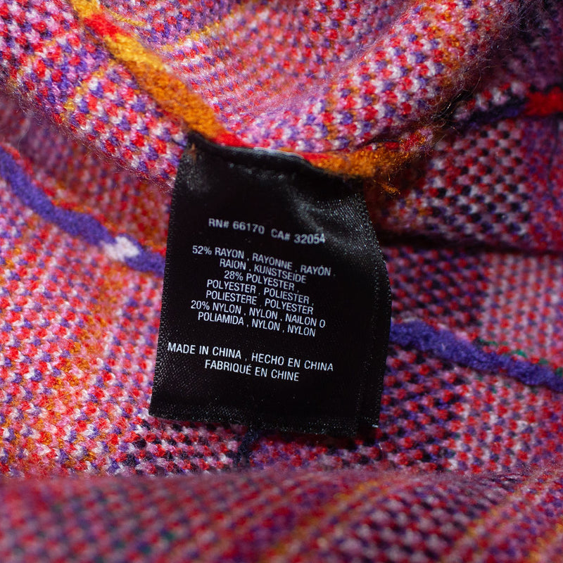 Moth Anthropologie Williston Plaid Print Knit Stretch Belted Cardigan Sweater XS