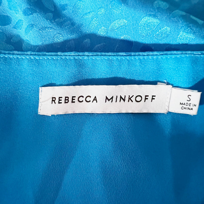 Rebecca Minkoff Peggy Textured Print Patin Bias Cut Drop Waist Pullover Dress S