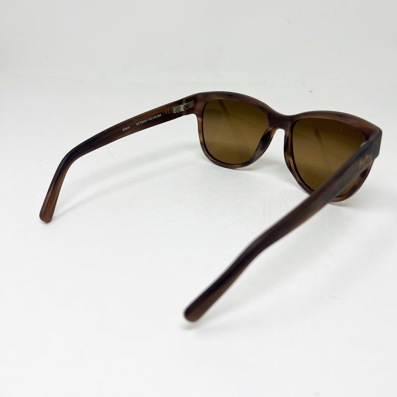 Maui Jim Ailana Sugar Cane Polarized Classic Oversized Brown Sunglasses w/ Case