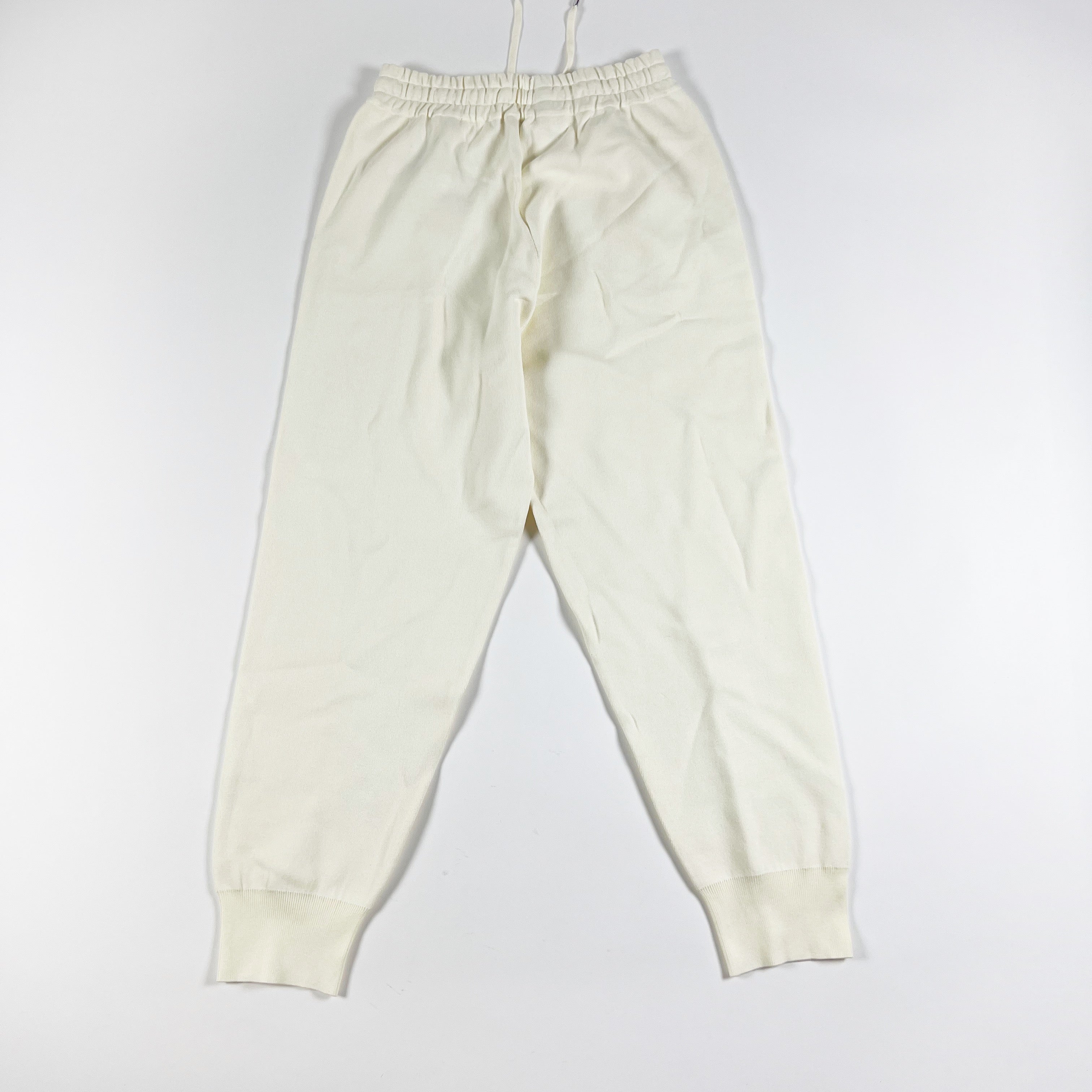 Sandro Bristol SFPPA00943 Cotton Blend Stretch Knit Ankle Crop Jogger Pant Ecru