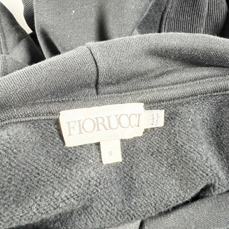 Fiorucci Equipe Graphic Logo Cotton Fleece Lined Pullover Hoodie Sweatshirt S