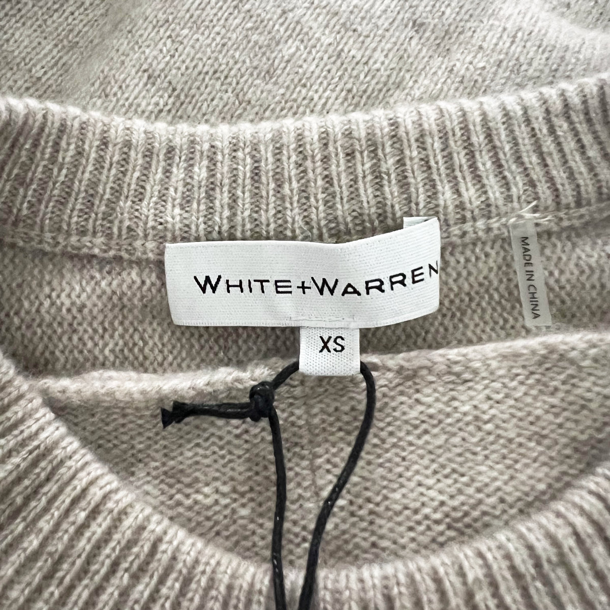 NEW White + Warren Cashmere Saddle Sleeve Crewneck Pullover Sweater Sandwisp XS