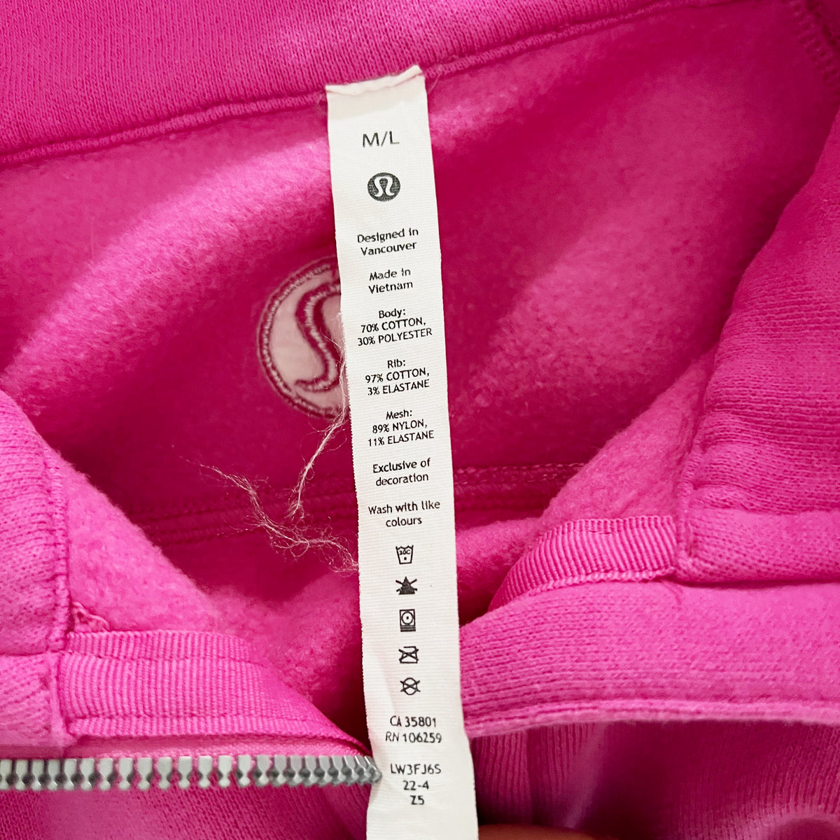 Lululemon Women's Scuba Oversized Funnel Neck Half Zip Sonic Pink Sweater M/L