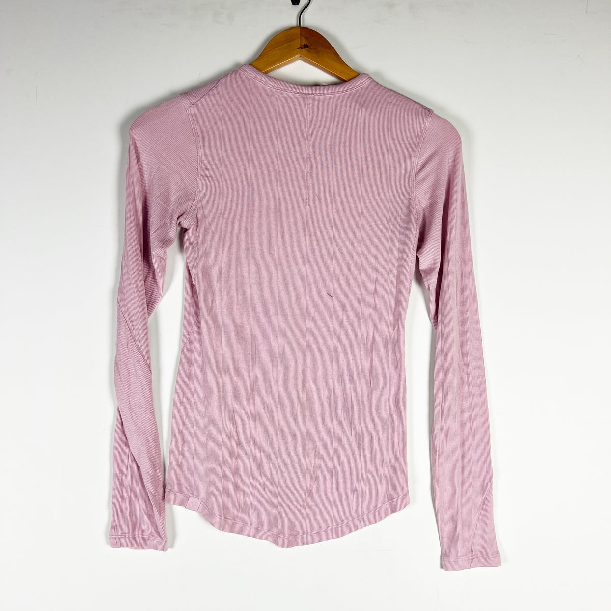 Lululemon Women's Hold Tight Long Sleeve Ribbed Tee Shirt Pink Peony 4