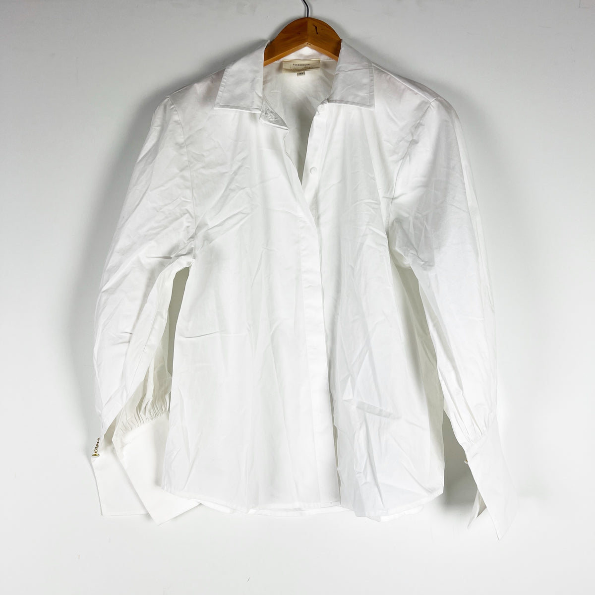 Tuckernuck x India Hicks Britwell Cotton Poplin Collar Button Down Blouse Shirt