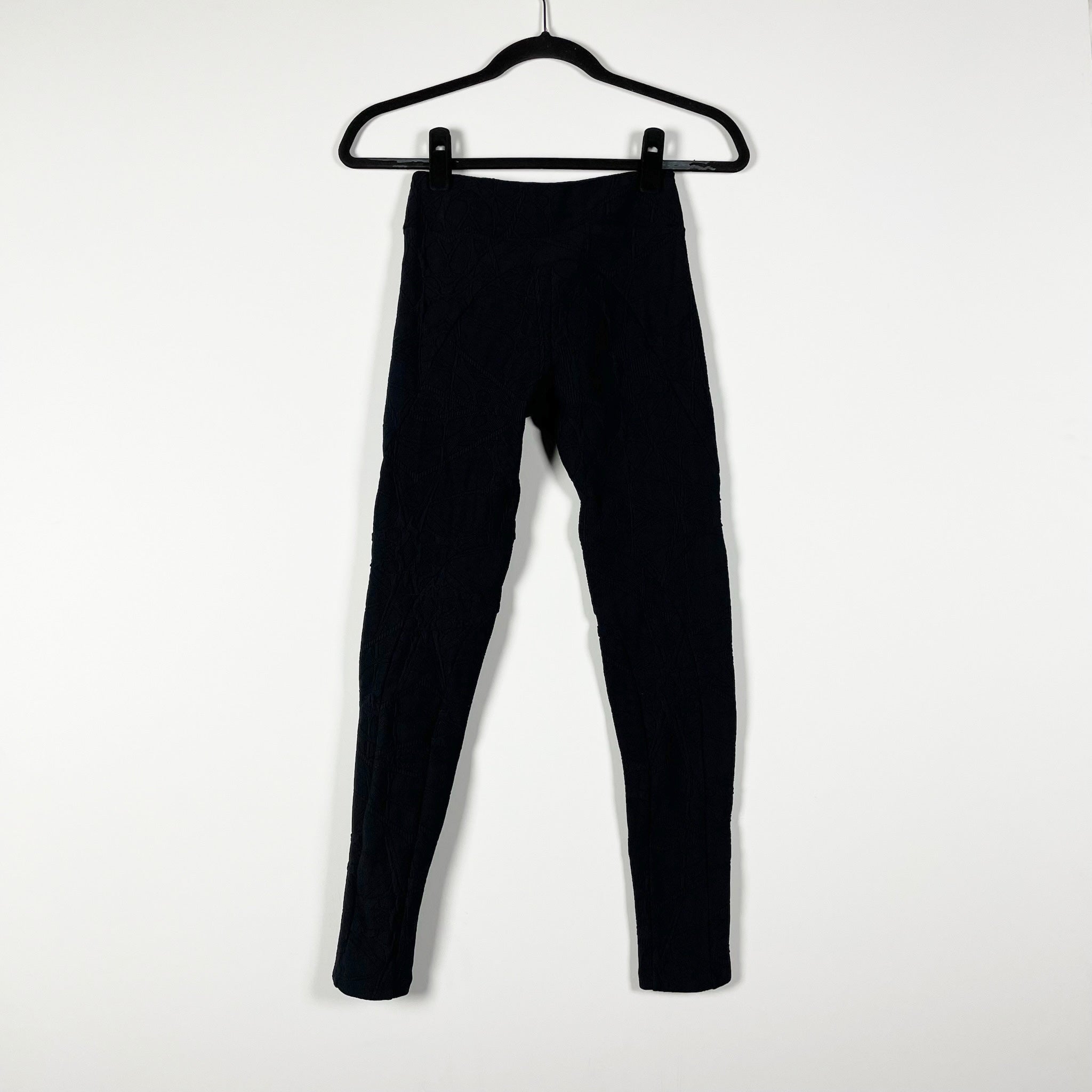 NEW Devon Windsor Serenity Textured High Rise Athletic Work Out Leggings Black S