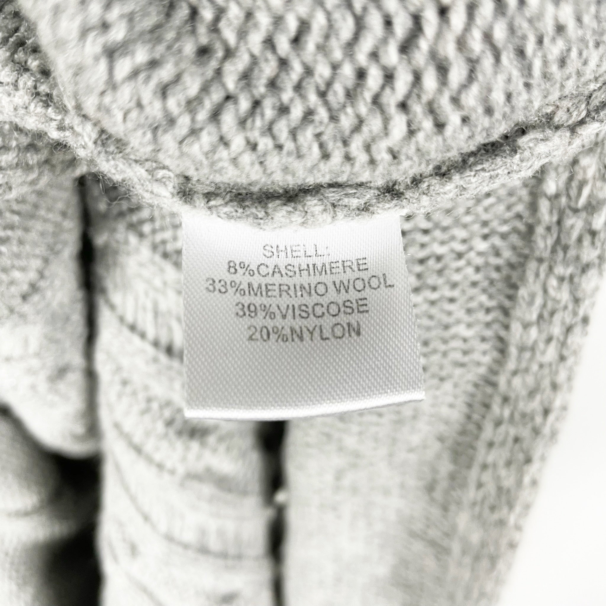 Karina Grimaldi Jerry Wool Cashmere Cable Knit Cold Shoulder Ruffle Sweater S