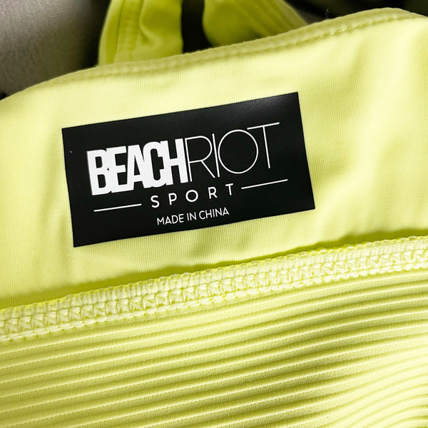 NEW Beach Riot Leah Ribbed Athletic Work Out Crop Top Sports Bra Low Key Medium