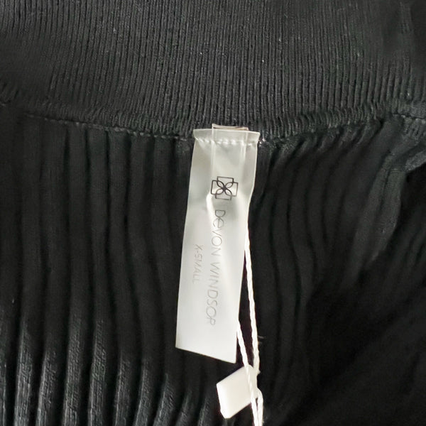 NEW Devon Windsor Madigan Ribbed Knit Stretch Asymmetrical Wrap Maxi Dress XS