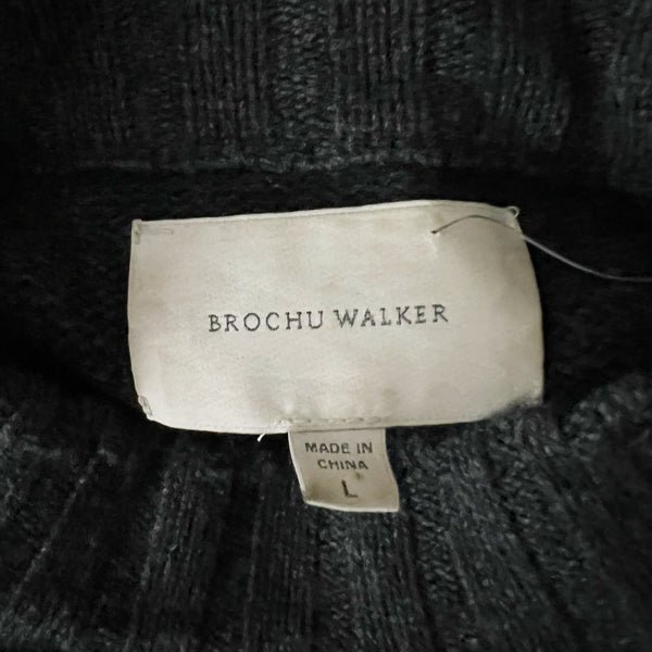 Brochu Walker Strand Layered Wool Cashmere Knit Crew Neck Pullover Sweater Gray<span class="Apple-converted-space">&nbsp;</span>
