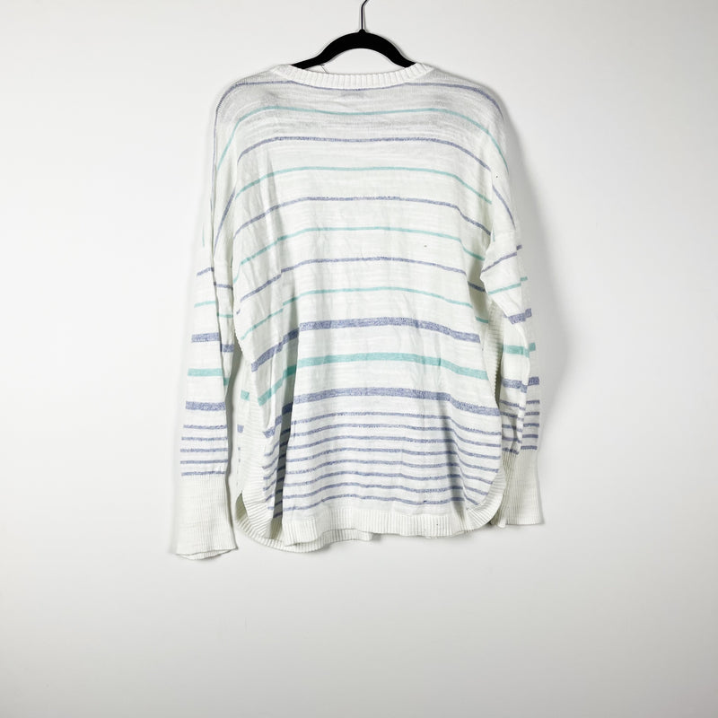 Vineyard Vines Cotton Knit Stretch Crew Neck Pullover Striped Sweater XL