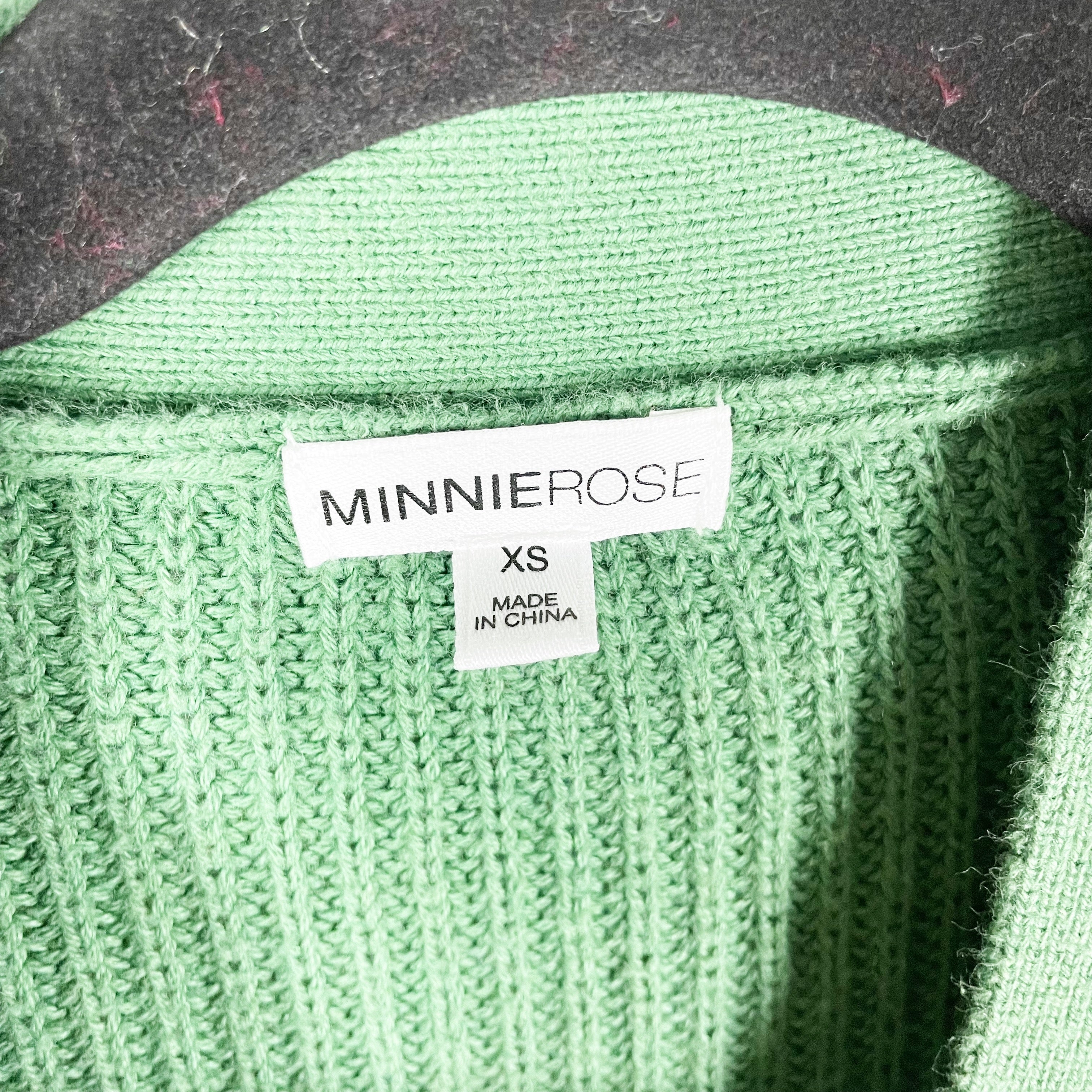 Minnie Rose Cotton Cashmere Belted Button Front Long Duster Cardigan Sweater XS