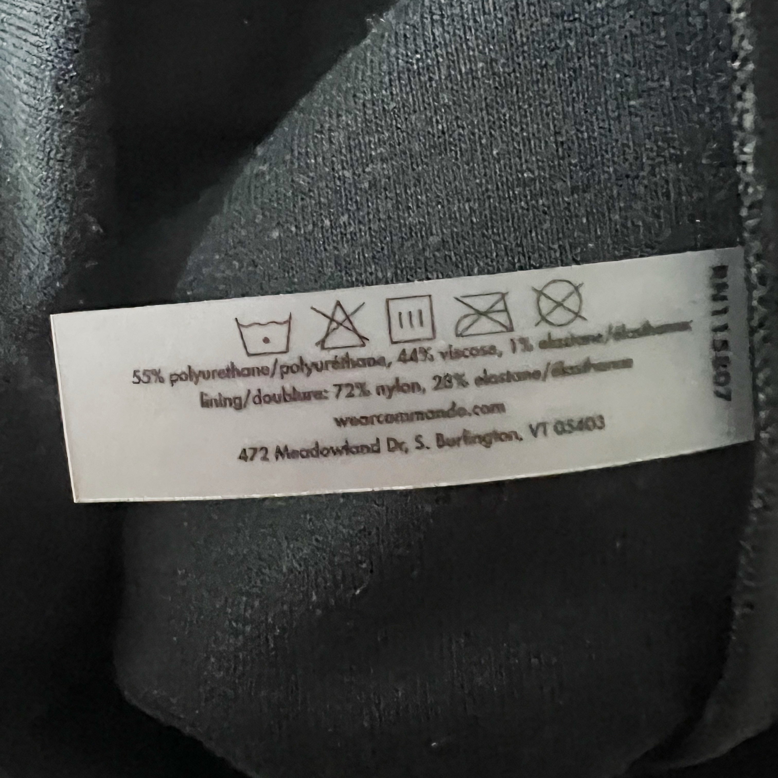 Commando Faux Vegan Leather Mid Rise Straight Leg Casual Trouser Pants Black XL