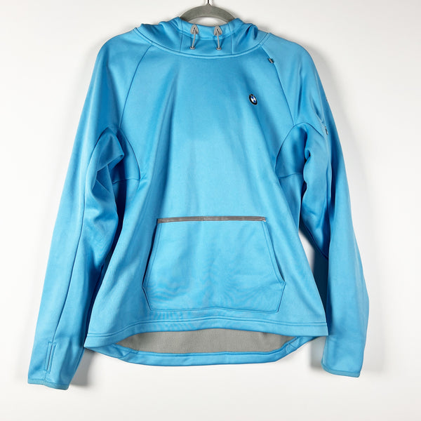 Puma BMW Athletics Fleece Lined Kangaroo Pocket Pullover Hoodie Sweatshirt Blue