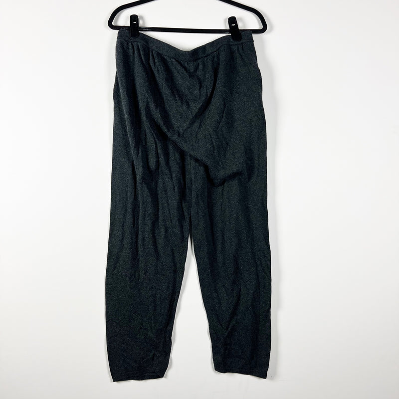Eileen Fisher Organic Cotton Knit Stretch Mid Rise Straight Leg Ankle Crop Pants