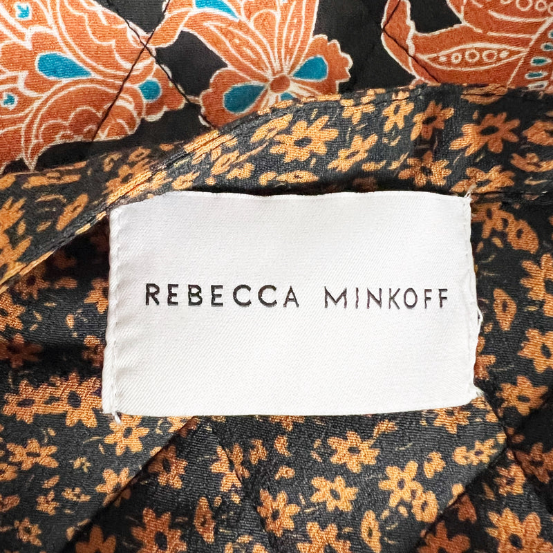 Rebecca Minkoff Shay Patchwork Quilt Floral Fabric Print Pattern Jacket Coat