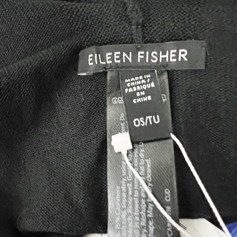 NEW Eileen Fisher Fine Merino Jersey Poncho Regenerative Wool Serape Sweater OS