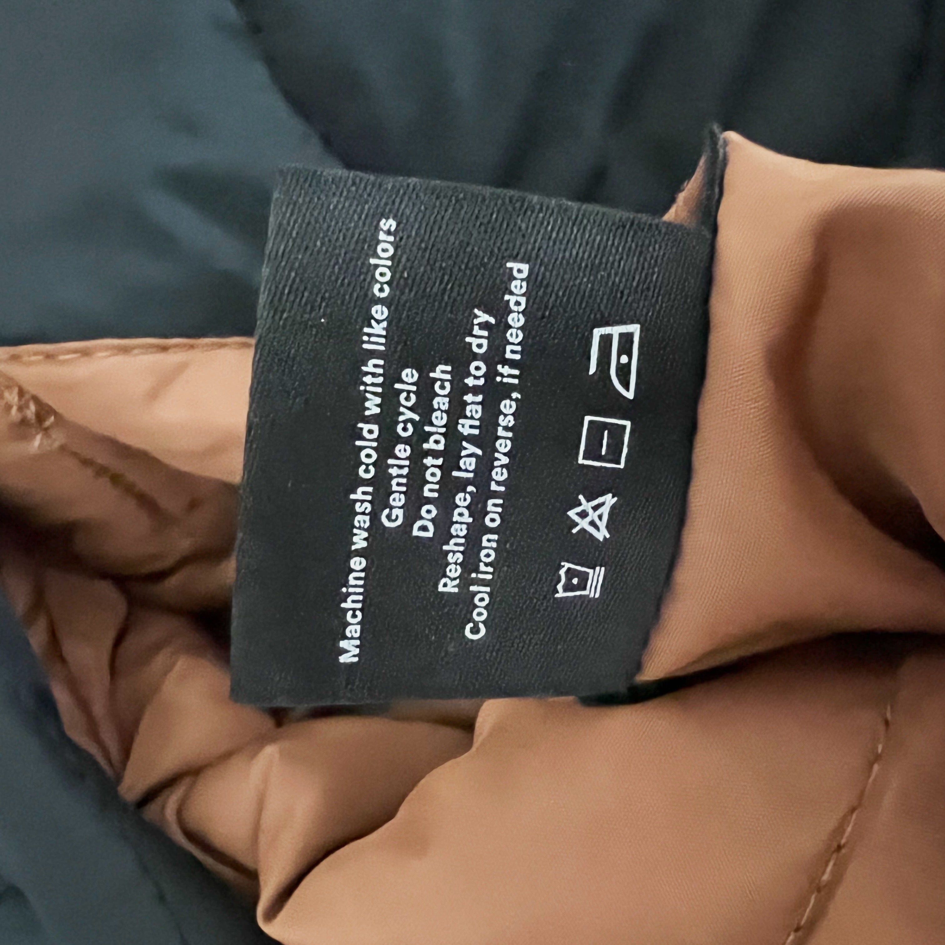 Summersalt The Reversible Eco Quilted Lightweight Snap Button Black Brown Jacket