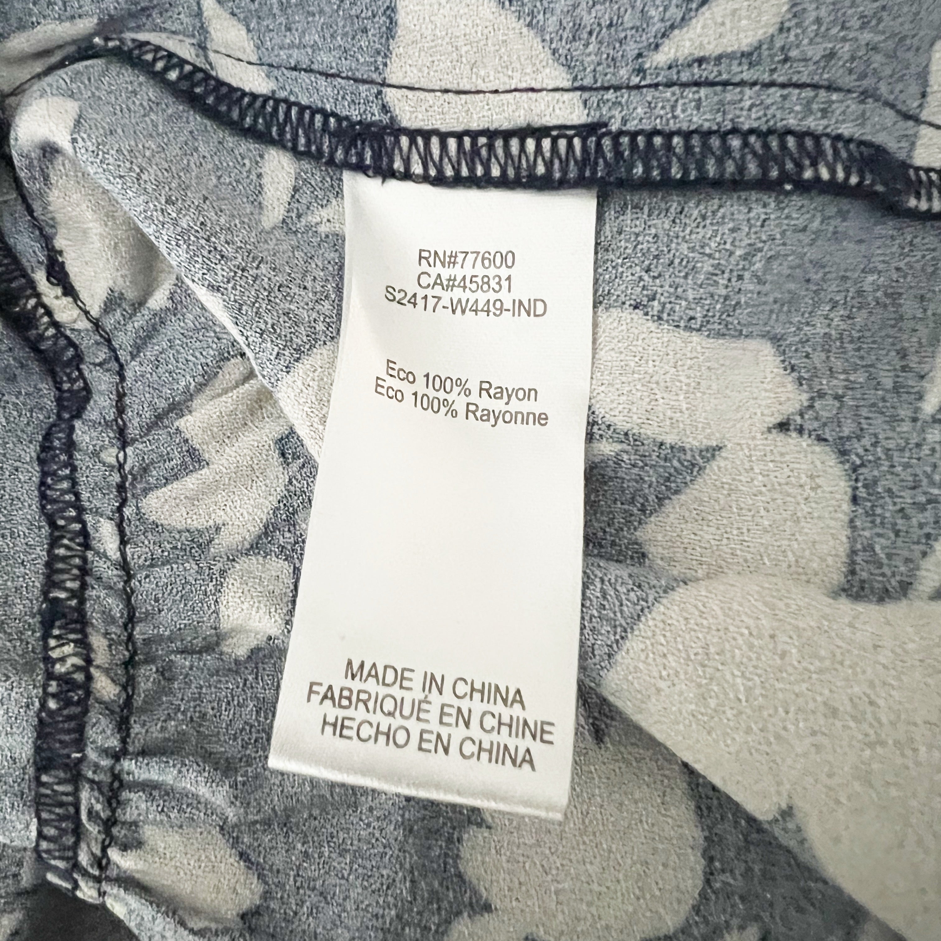 NEW Saltwater Luxe Kamden Abstract Indigo Print Pattern Mini Dress Medium