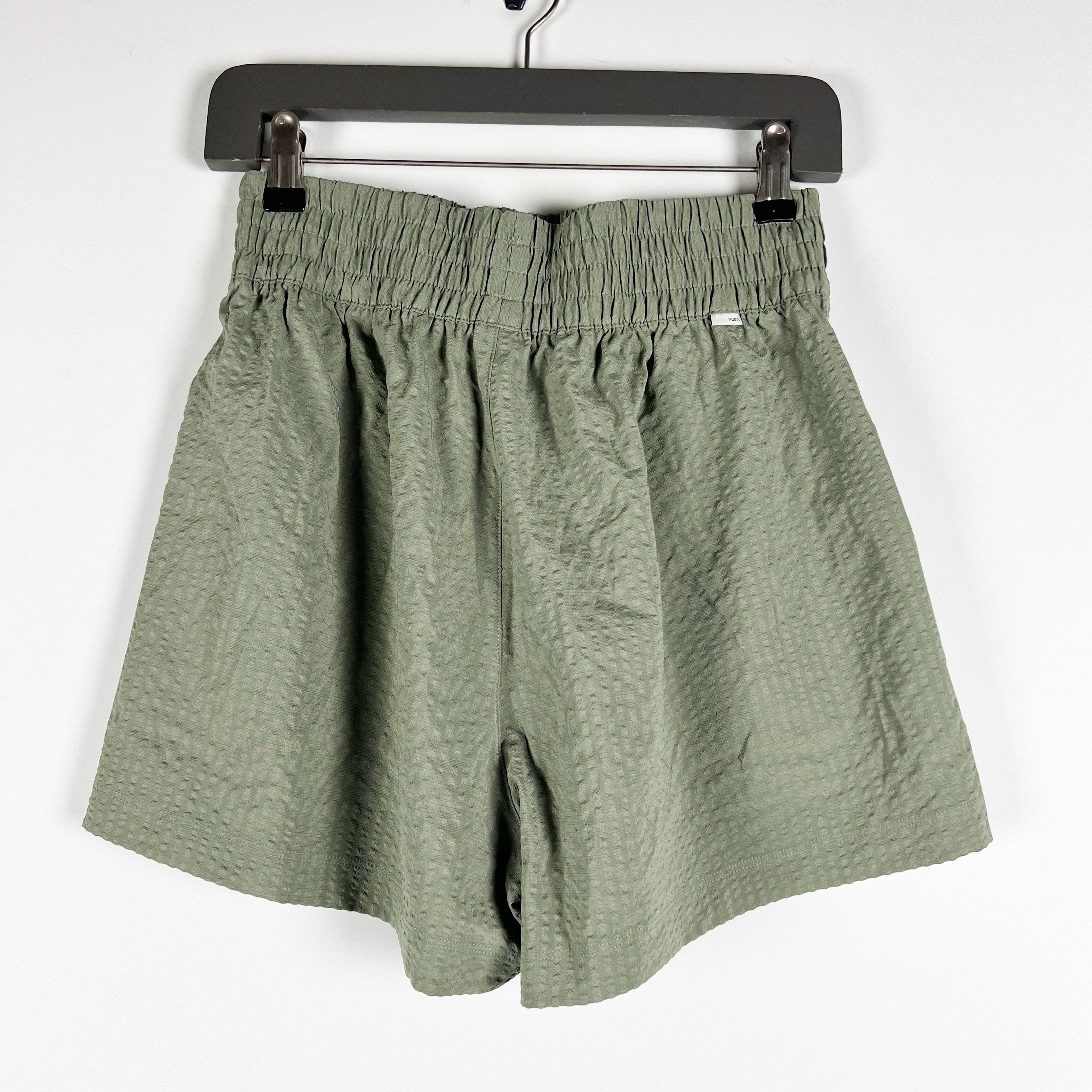 NEW Vuori Women's Villa Textured Pull On High Rise Leisure Shorts Lauren Green S