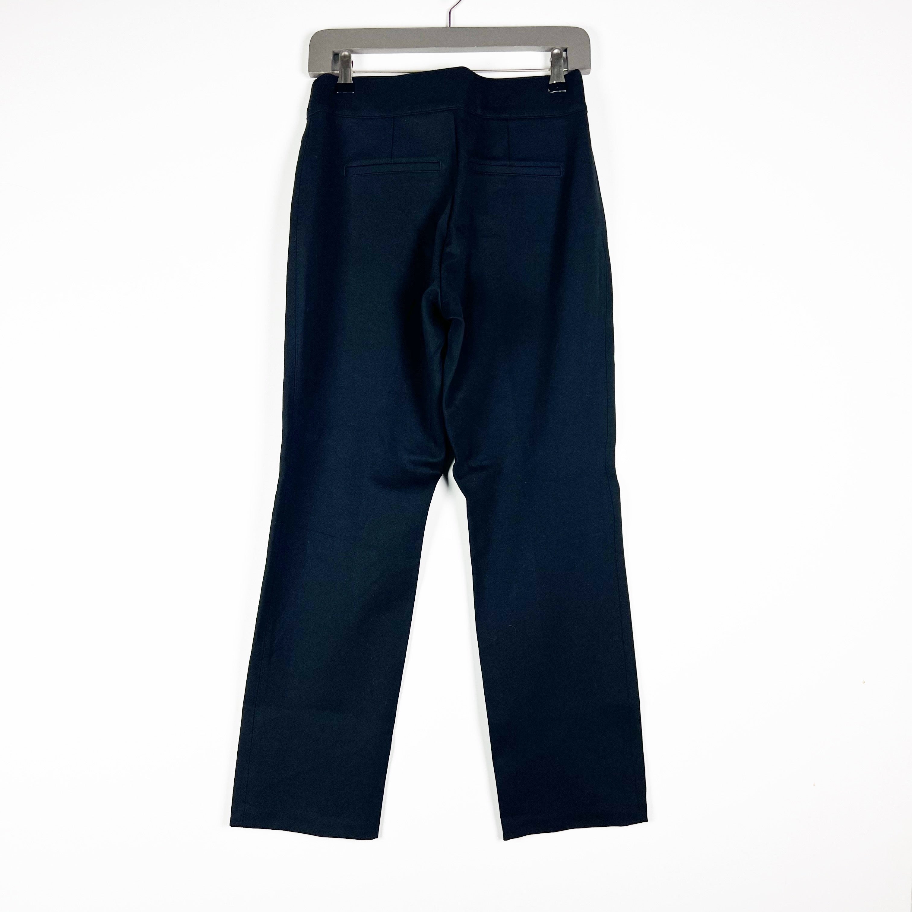 NEW Spanx Straight Leg Ankle Crop Ponte Stretch Trouser Pants Classic Black M