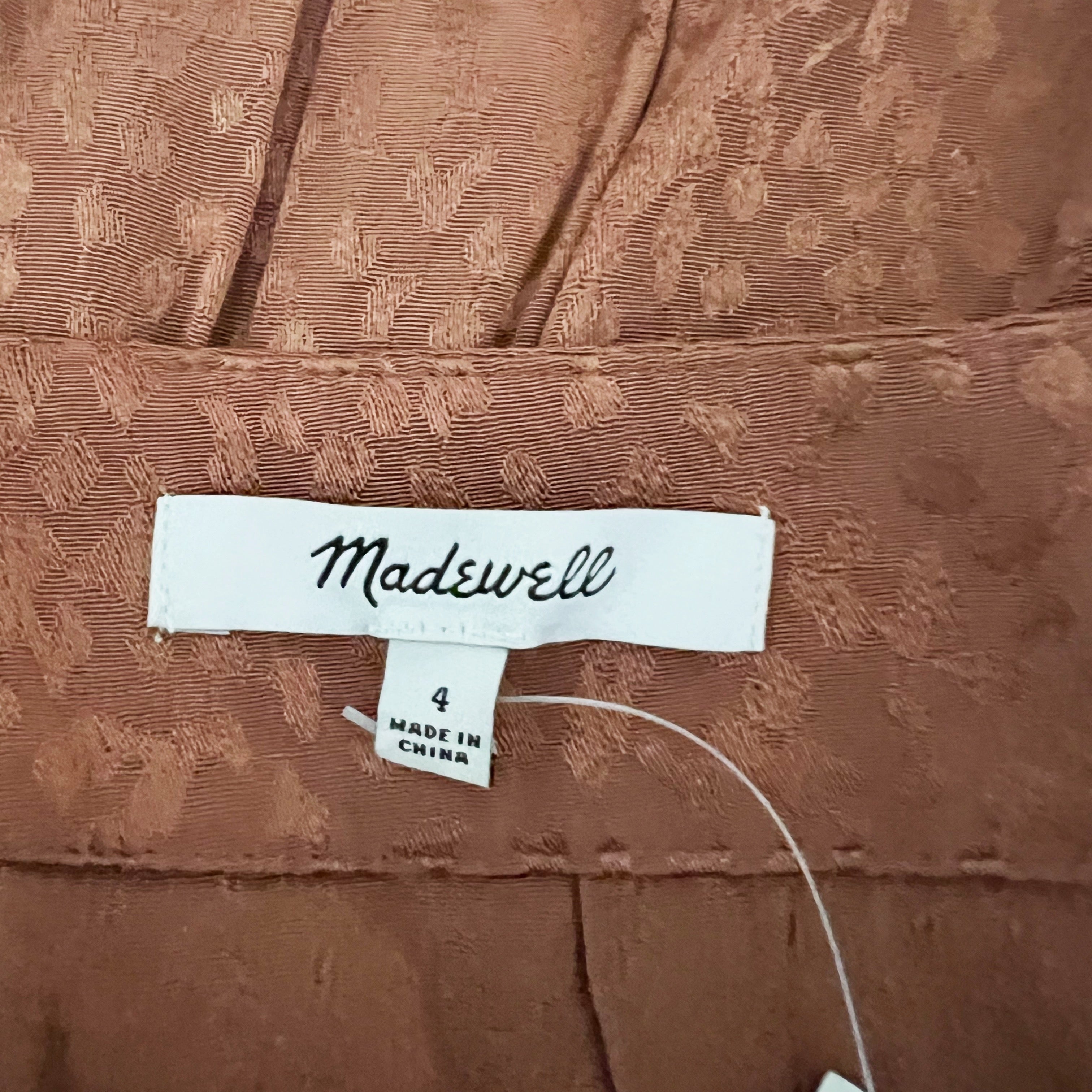 NEW Madewell Flounce Ruffle Hem Midi Skirt in Cheetah Jacquard Sheen Warm Umber