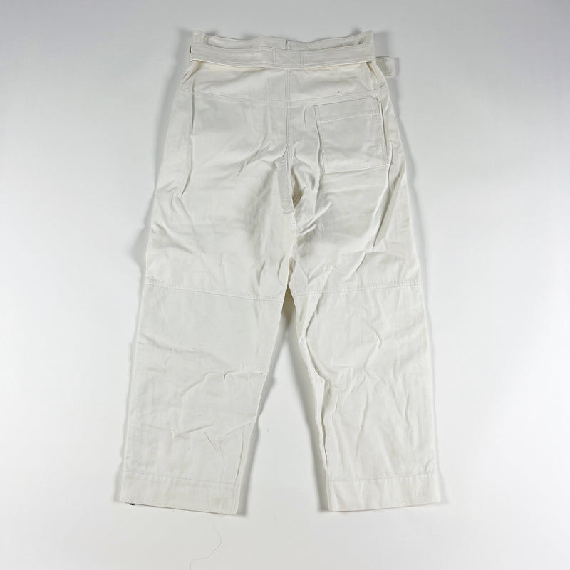 3.1 Phillip Lim Cotton High Waisted Belted Ankle Zip Straight Leg Cargo Pants 8
