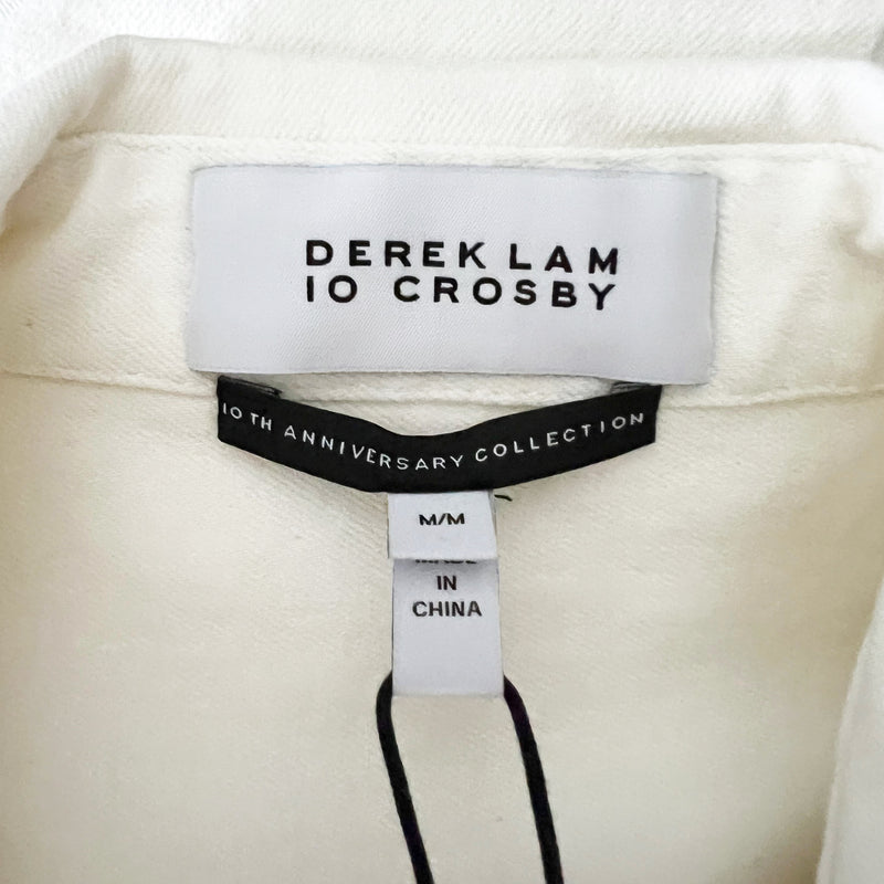 NEW Derek Lam IO Crosby Cotton Stretch Collared Button Front Button Front Jacket