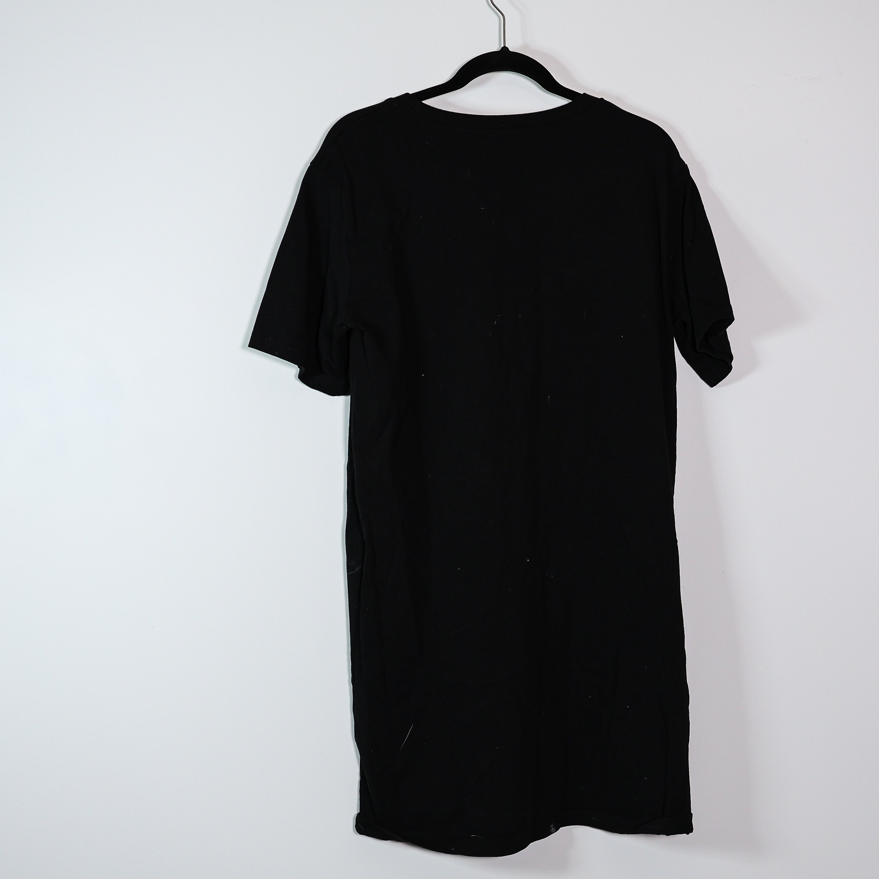 Quince Organic Cotton Crew Neck Short Sleeve Pocket Mini Tee Shirt Black Large