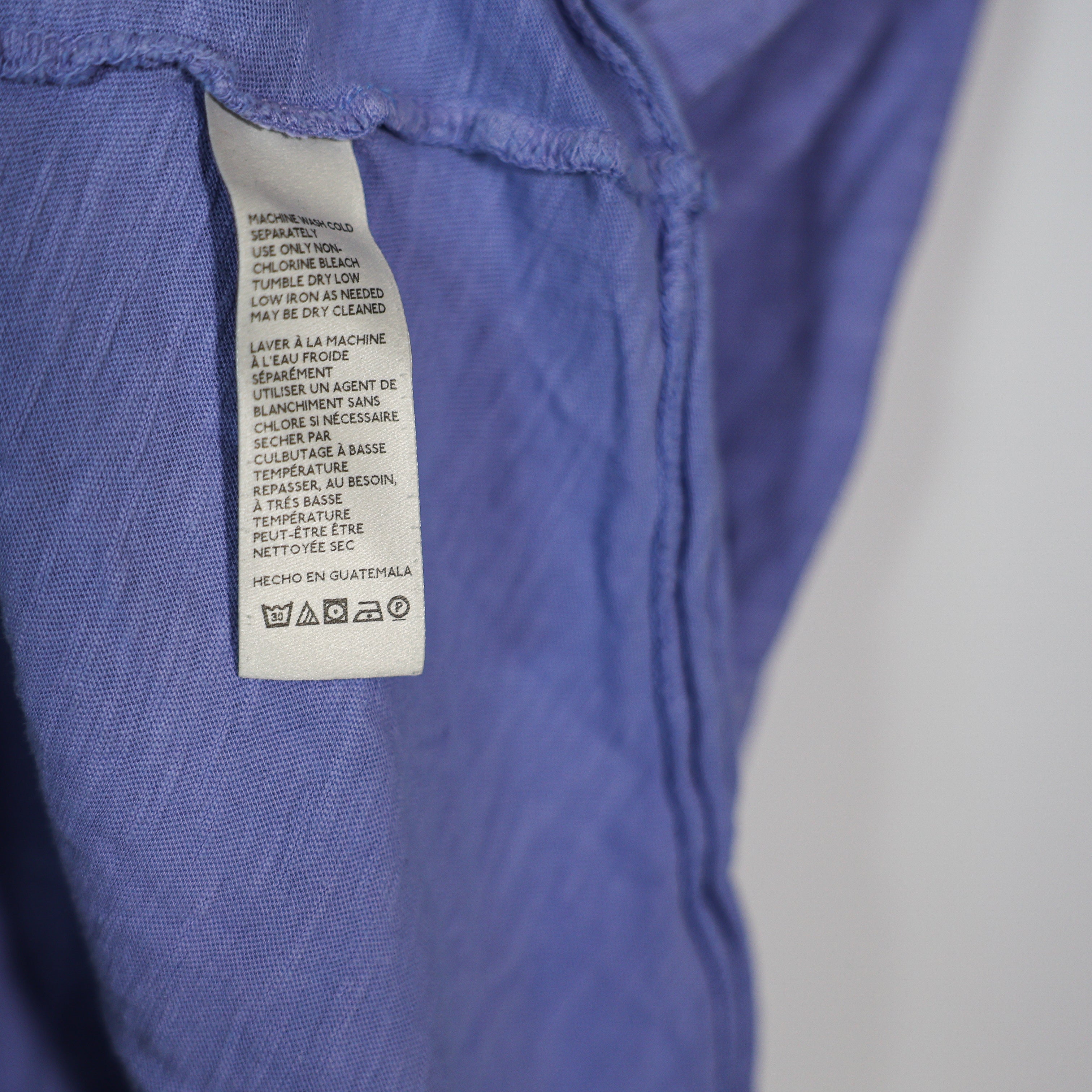 Free People We The Free Arden Cotton Long Sleeve Scoop Neck Tee Shirt Bellflower