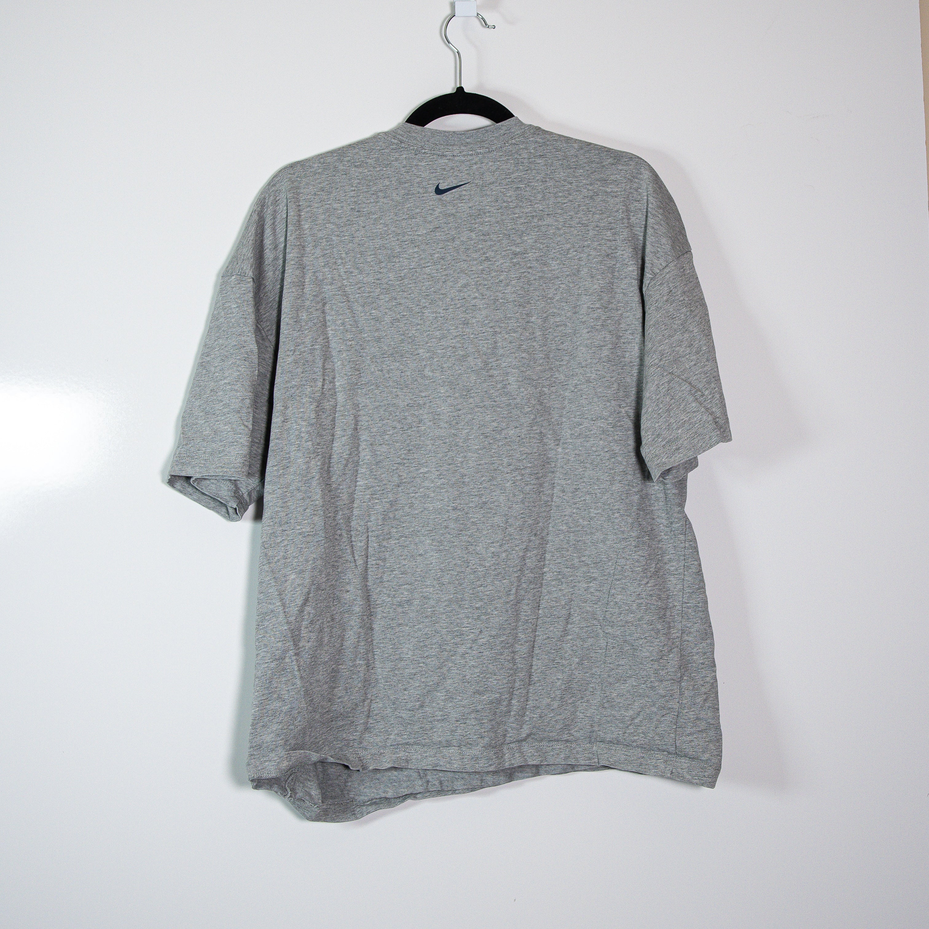 Nike Women's The Nike Tee Oversized Fit Cotton Graphic Print Tee Shirt Gray M