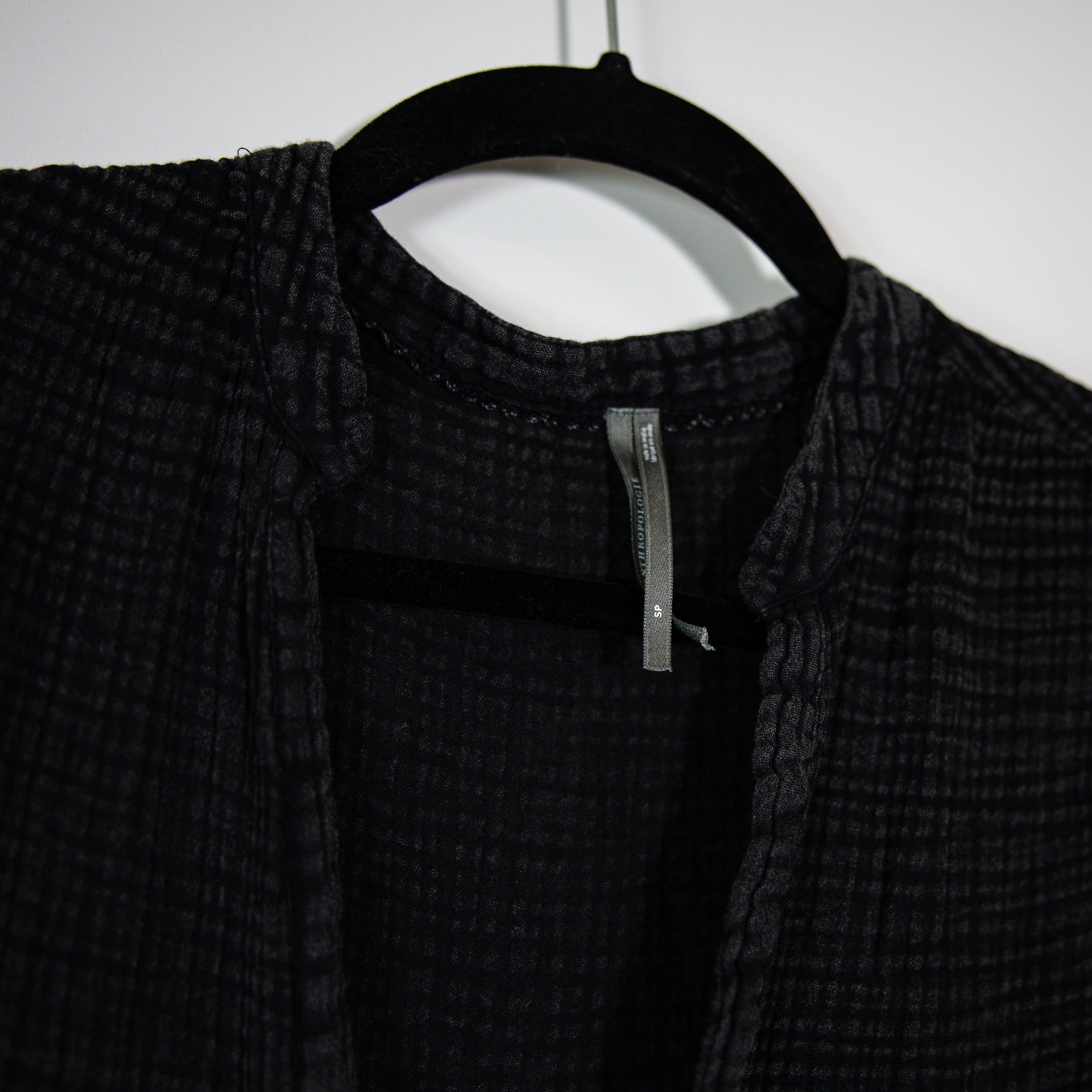 Anthropologie Women's Cotton Gauze Textured V Neck Tiered Pullover Maxi Dress S