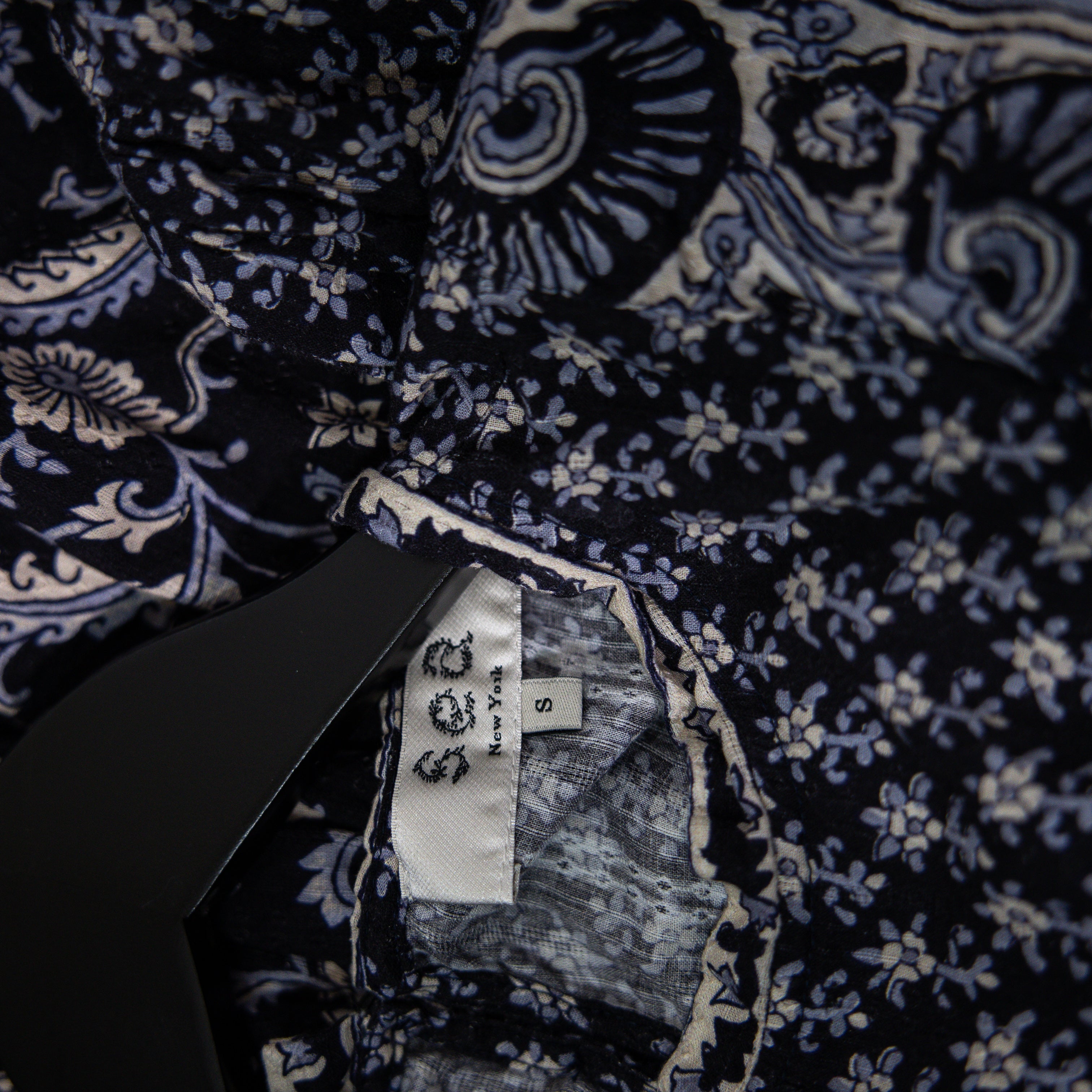 Sea New York Jasper Cotton Long Sleeve Pullover Mini Tunic Dress Blue Purple S